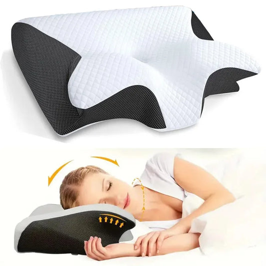 Butterfly Memory Foam Neck Pillow – Deep Sleep, Zero Neck Pain