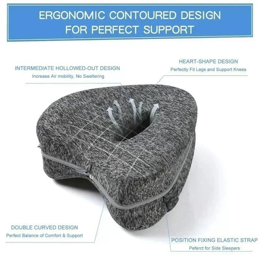 Memory Foam Knee Pillow – Instant Relief for Sciatica, Hip & Back Pain