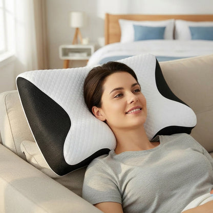 Ergonomic Neck Relief Pillow – Memory Foam Cervical Support